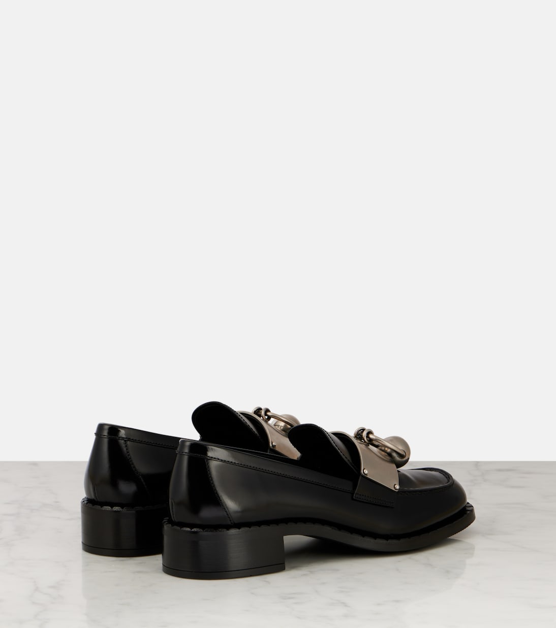 Embellished leather loafers | Prada