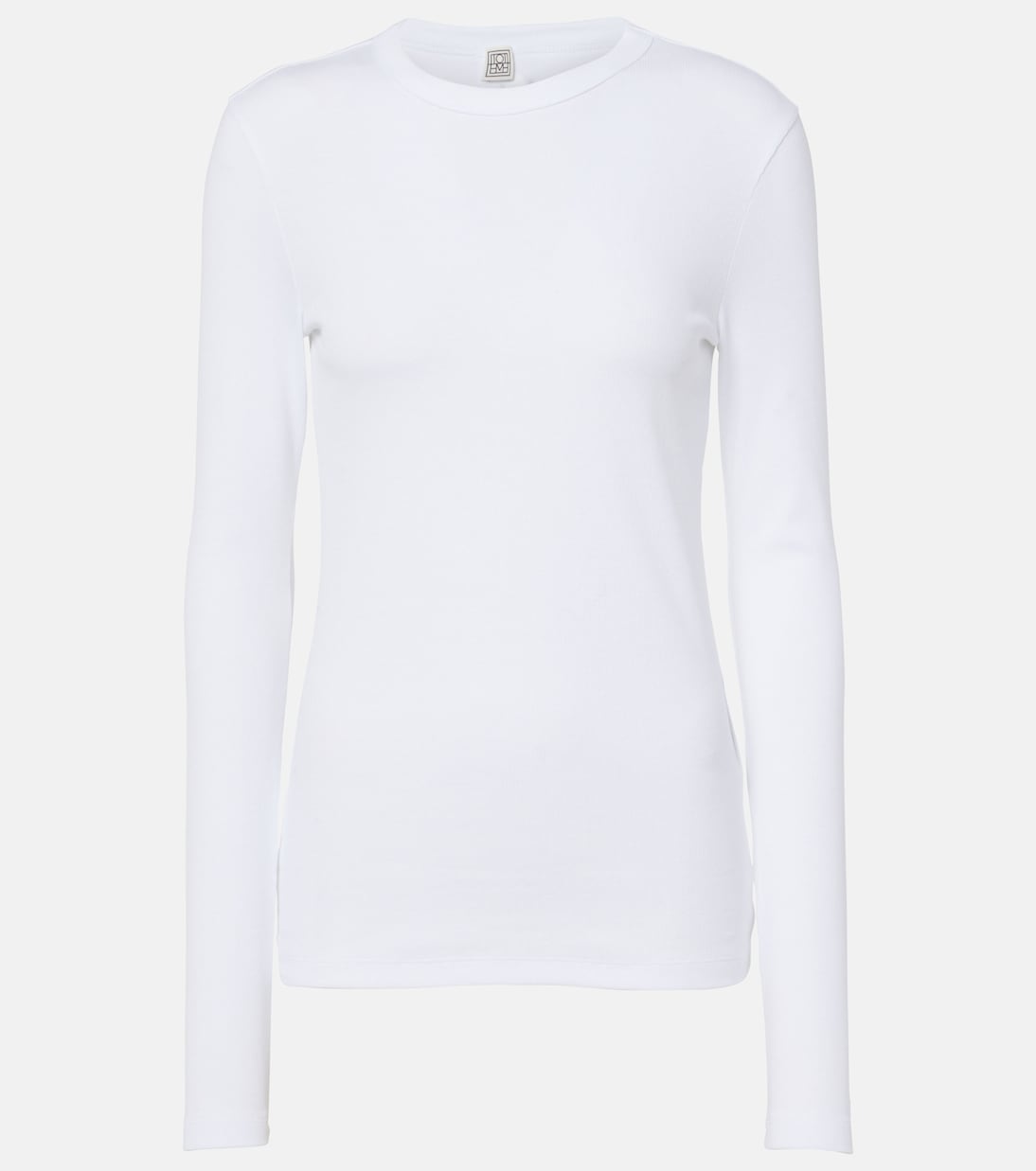 Top acanalado de jersey en mezcla de algodón | Toteme