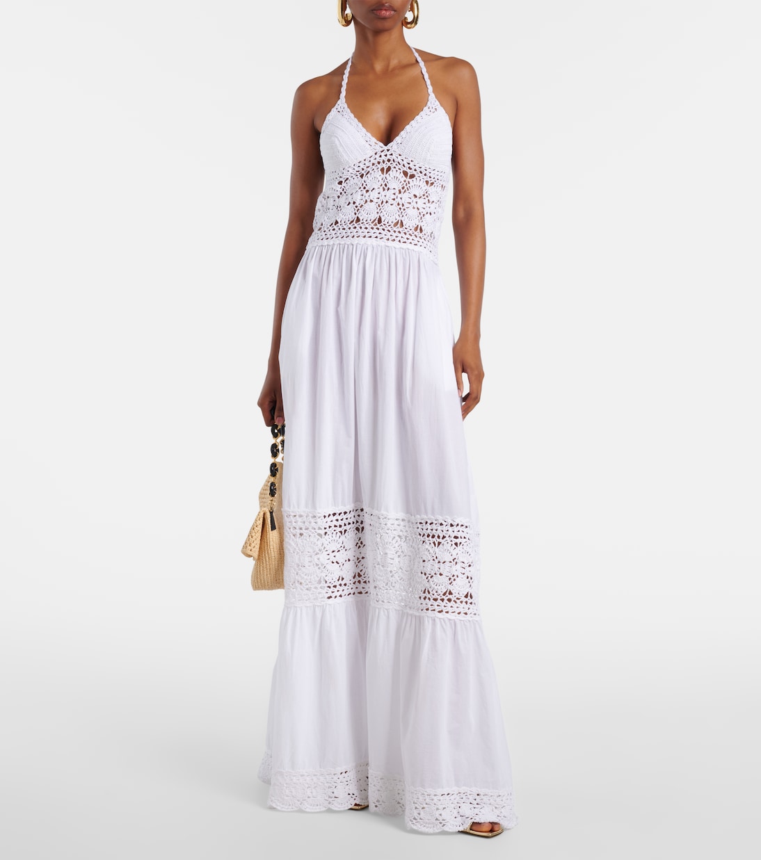 Maxikleid Filigree mit Häkelstrick | Anna Kosturova