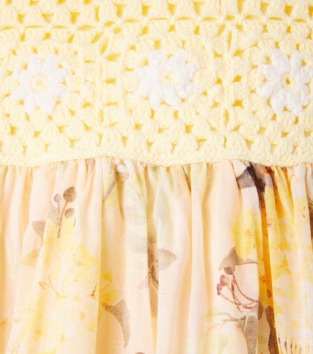 Cascadian crochet floral cotton dress | Zimmermann Kids