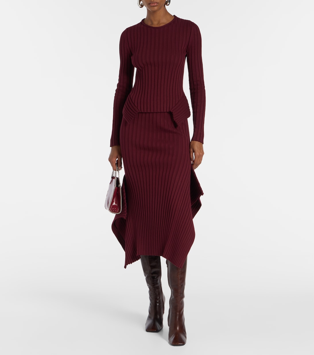 Midirock aus Rippstrick | Stella McCartney