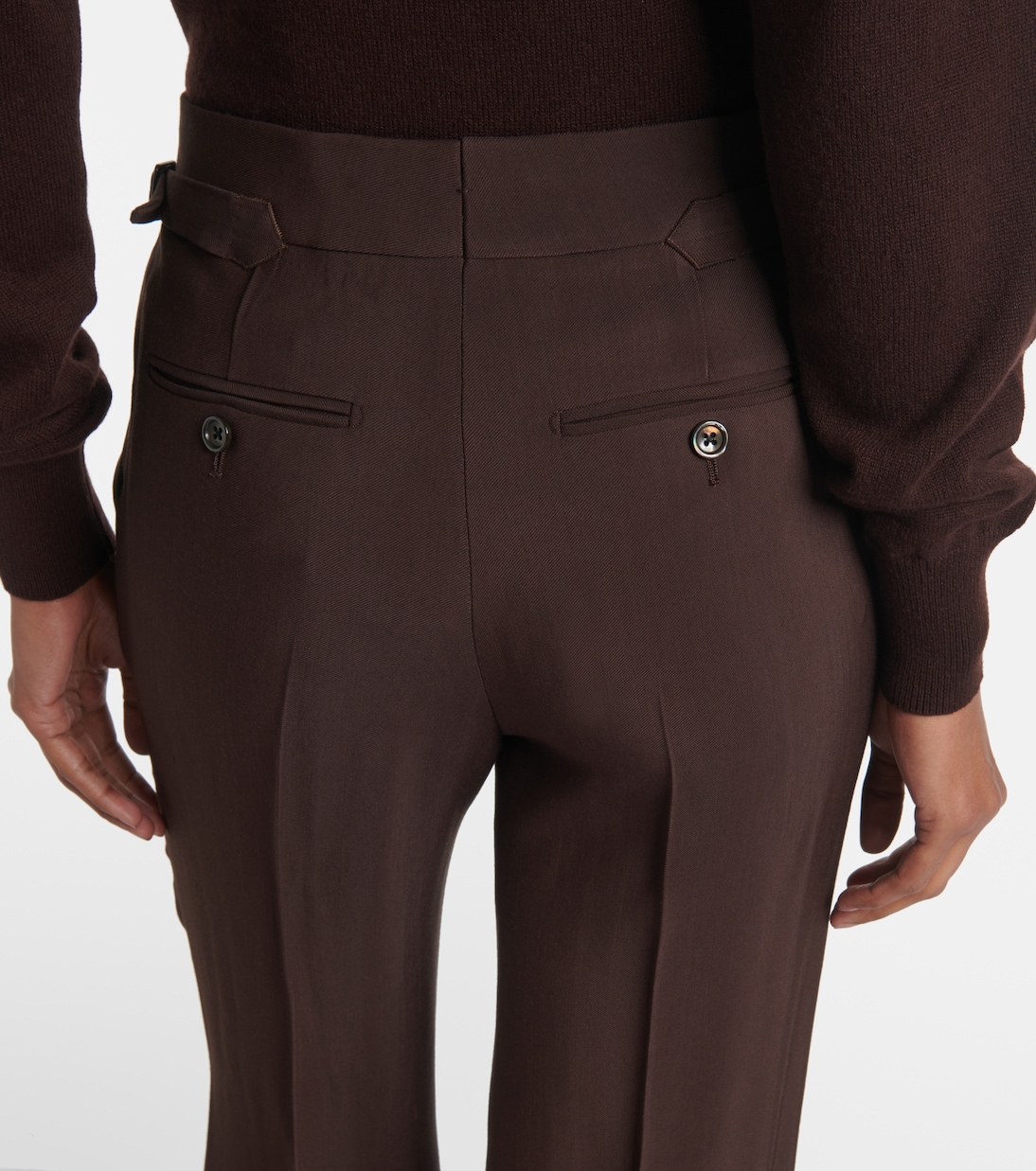 Pantalones anchos de tiro alto | Tom Ford