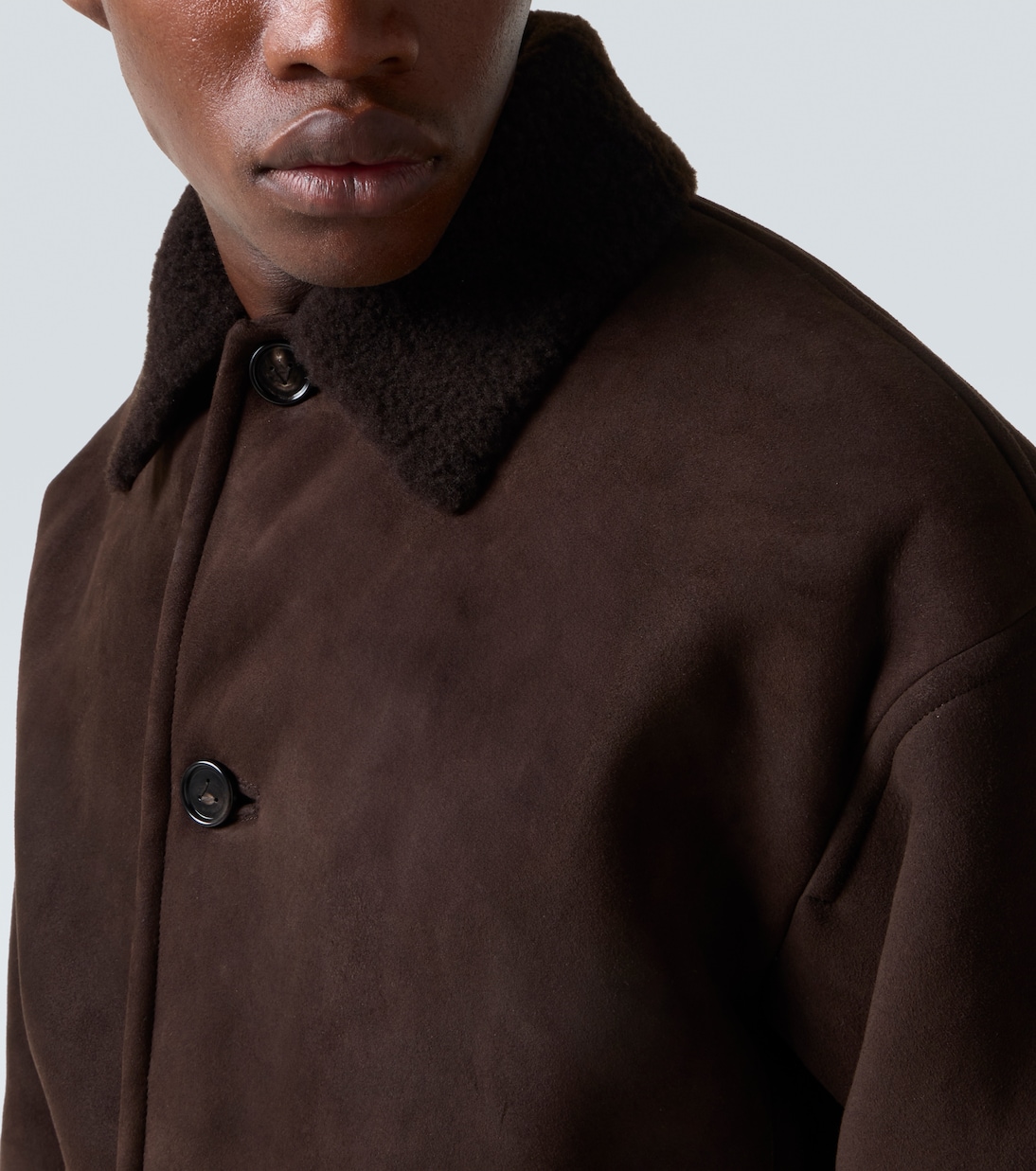 Jacke aus Leder mit Shearling | Bottega Veneta