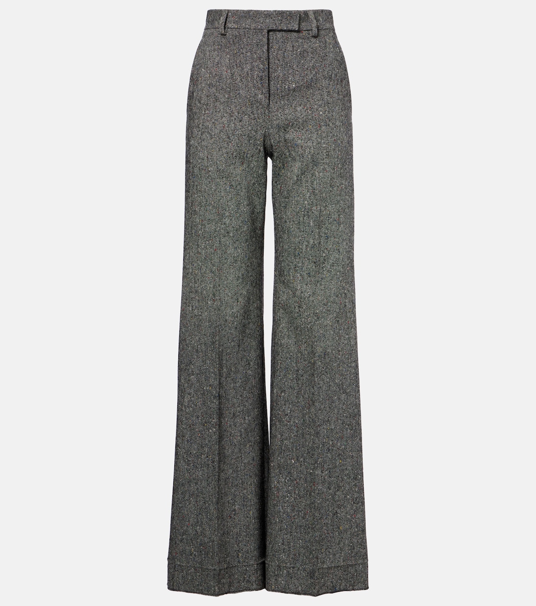 Pantalon ample à taille haute en laine mélangée | Valentino