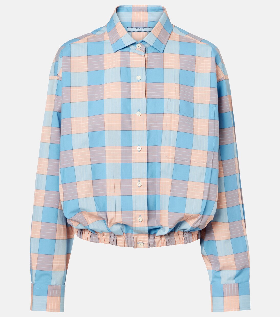Checked cotton poplin shirt | Prada