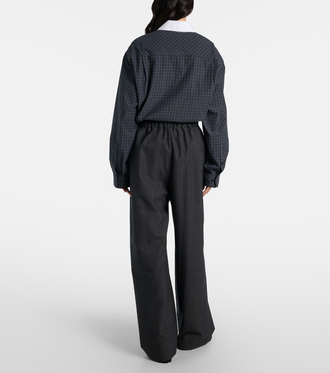 Baxter plaid wide-leg pants | The Frankie Shop