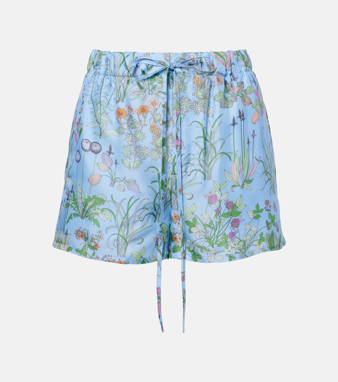 Floral silk satin shorts | Gucci
