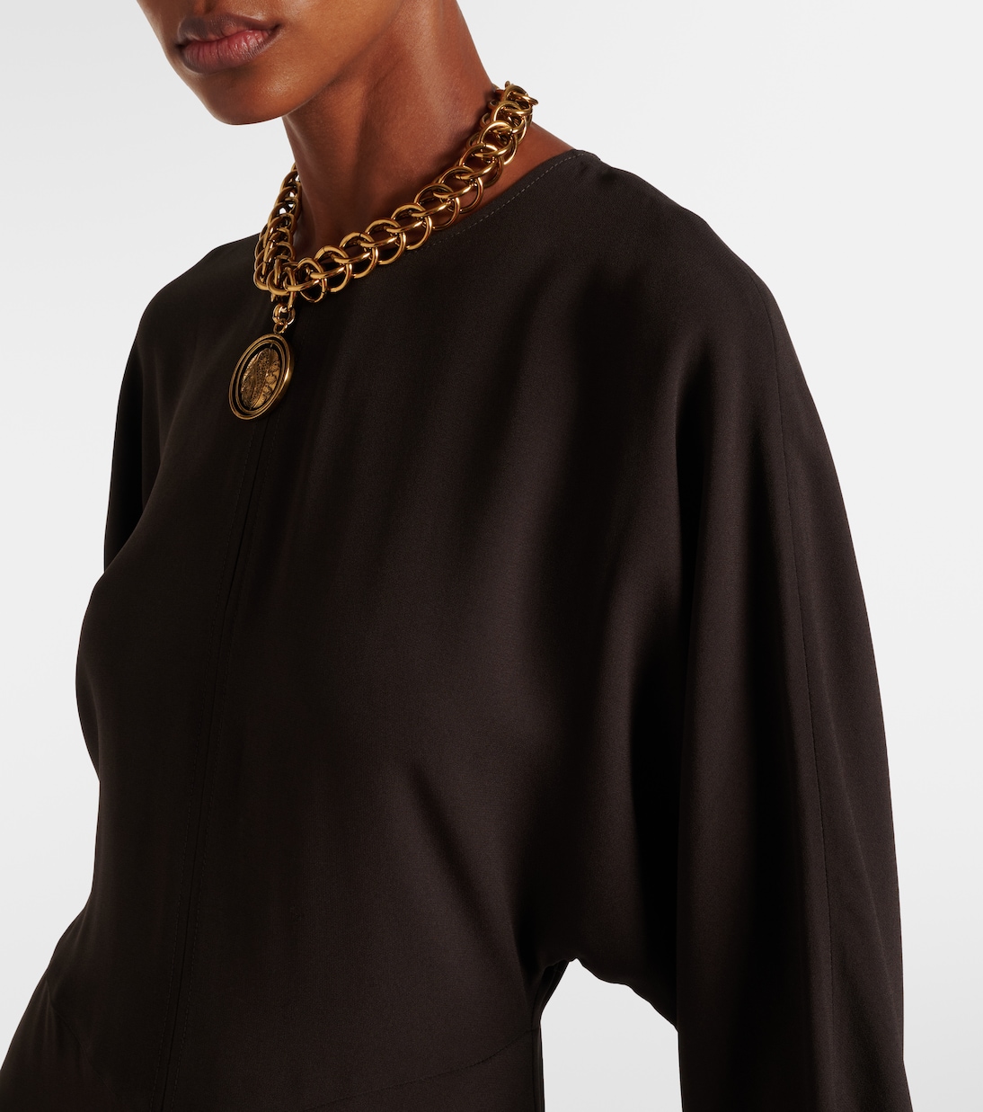 Robe midi Hills en crêpe | Joseph