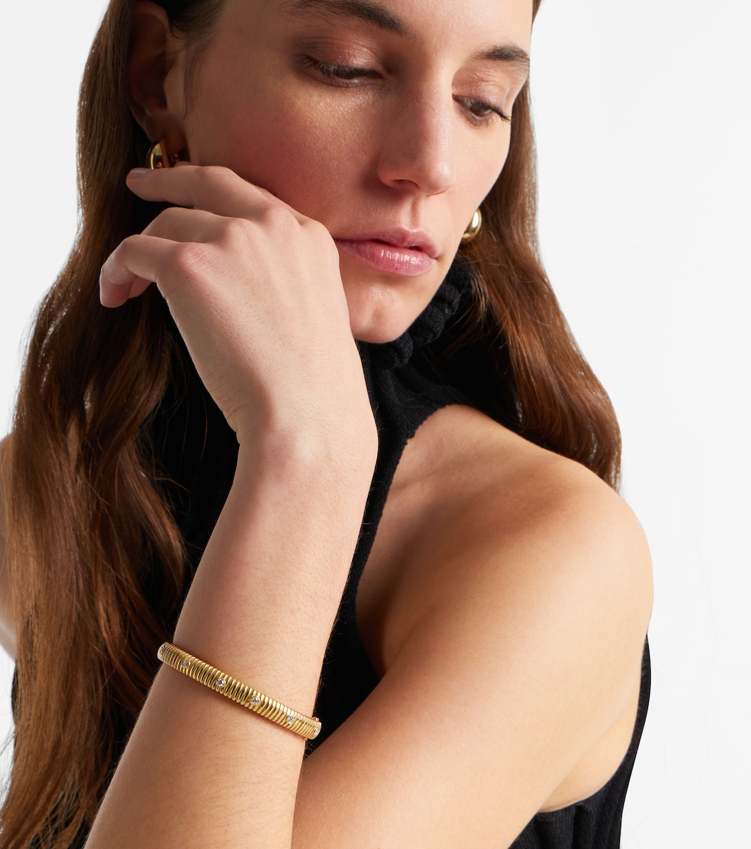 Pulsera Clio de oro de 18 ct (750/1000) con diamantes | Pamela Zamore