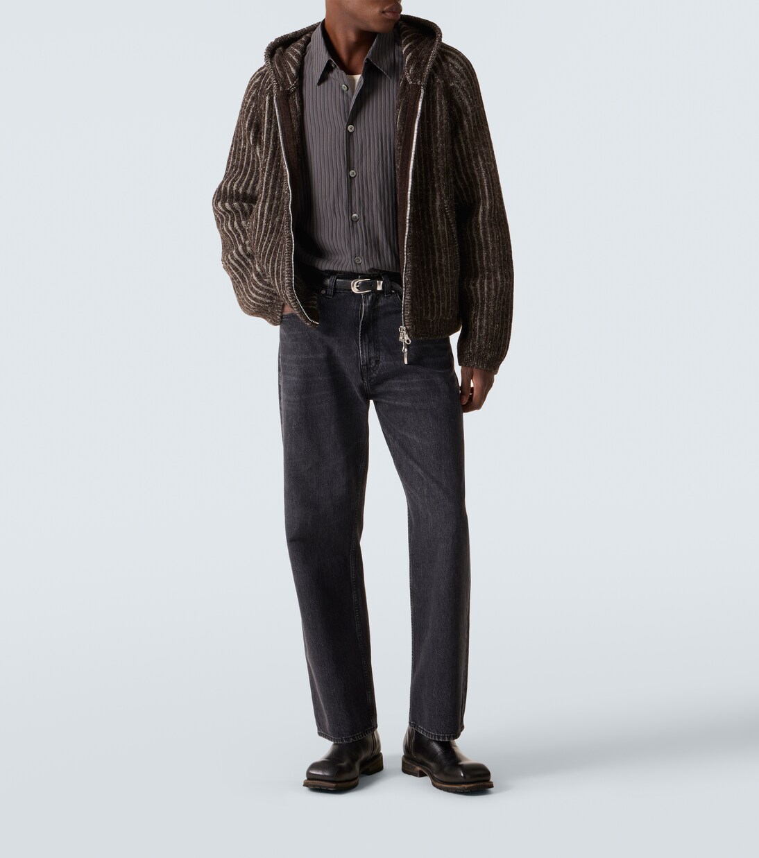 Kapuzenjacke Level aus Rippstrick | Our Legacy