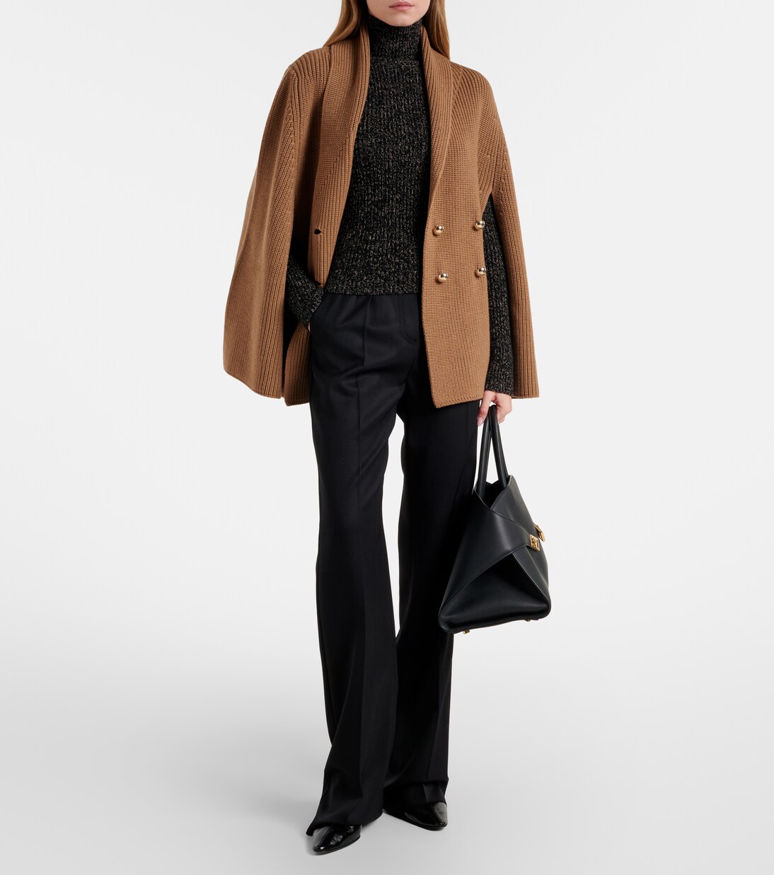 Agenzia double-breasted virgin wool cape | Max Mara