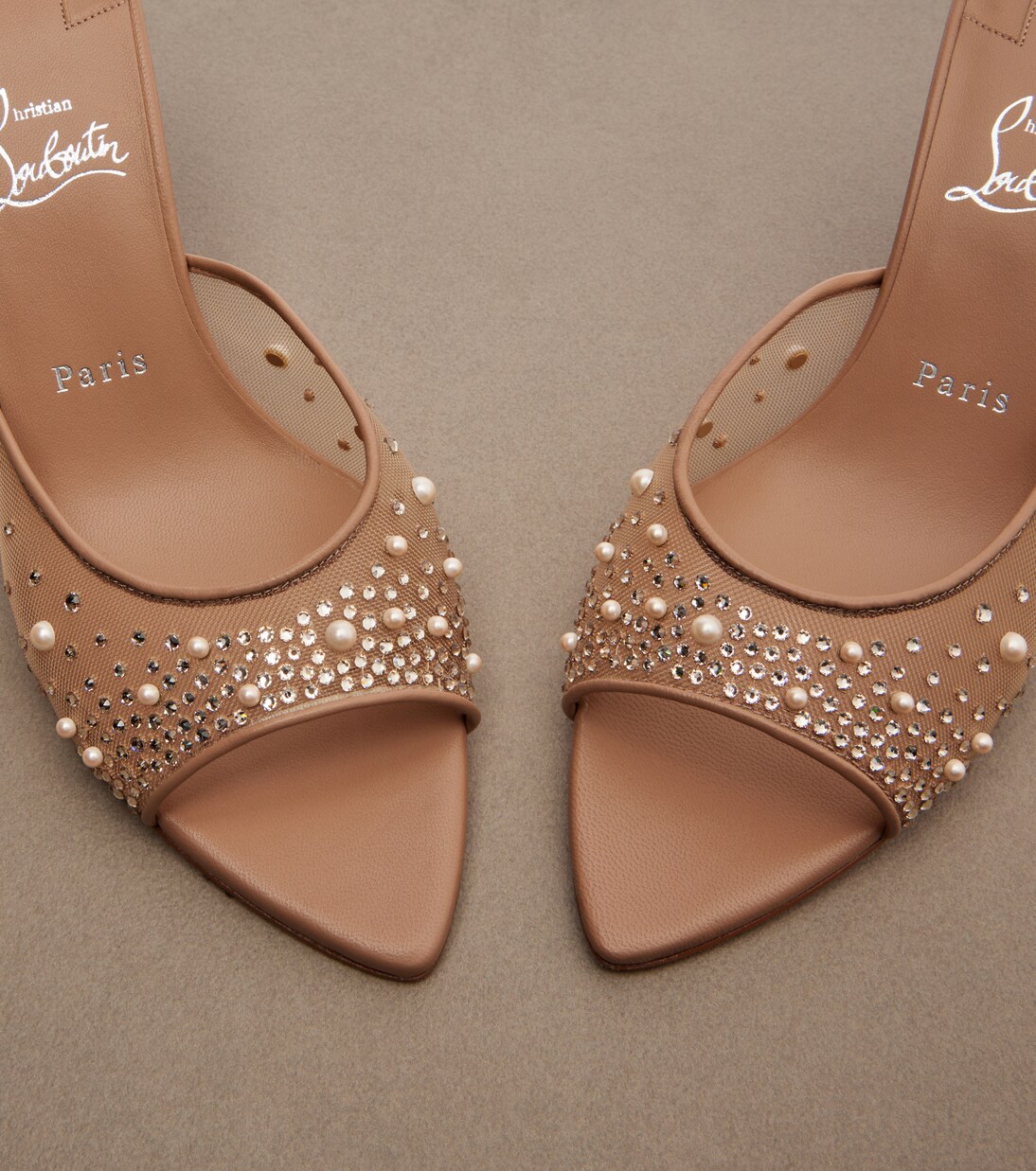 Miss Z Degrastrass Perla 100 mesh mules | Christian Louboutin