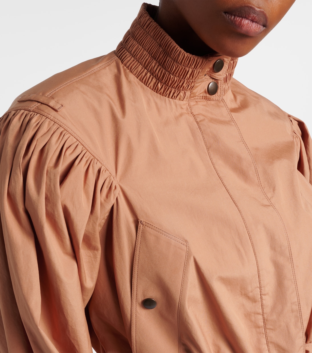 Gathered belted cotton poplin jacket | Chloé