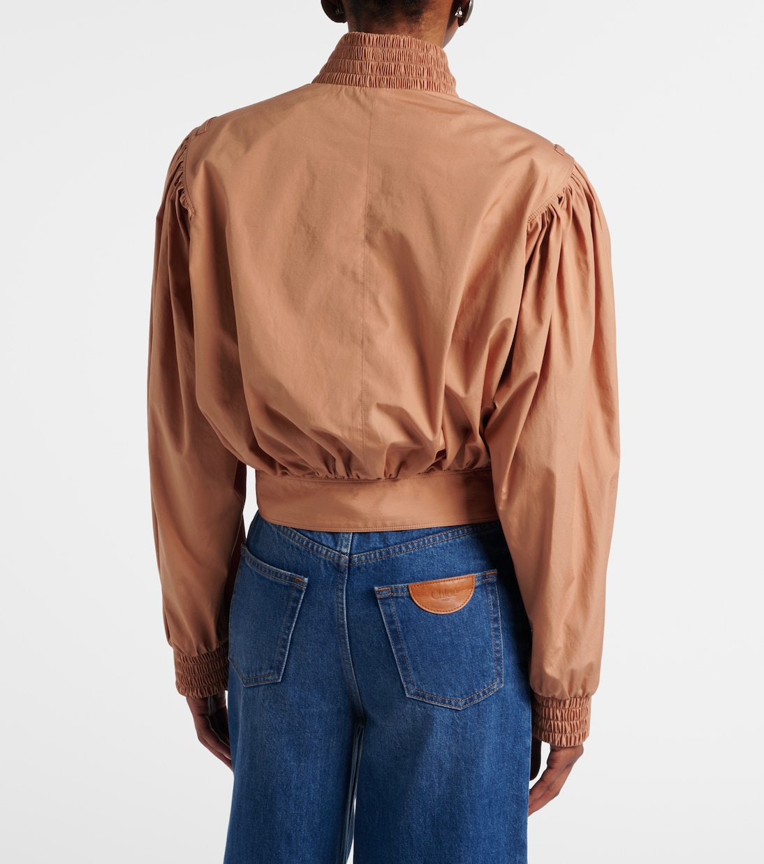 Gathered belted cotton poplin jacket | Chloé