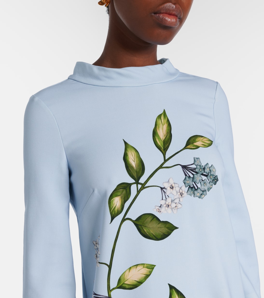 Kaftan Porcelain Flower aus einem Wollgemisch | Oscar de la Renta