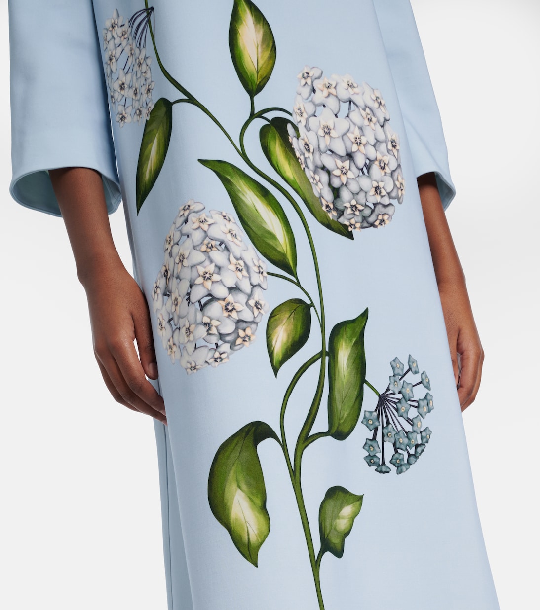 Kaftan Porcelain Flower aus einem Wollgemisch | Oscar de la Renta