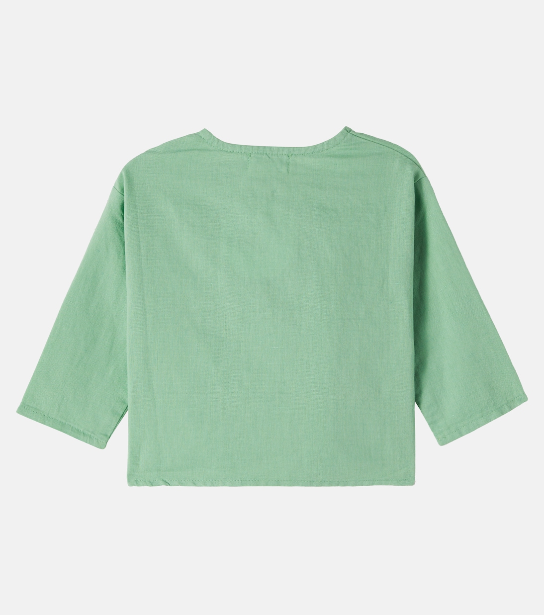 Baby Alder cotton and linen Henley shirt | Cozmo