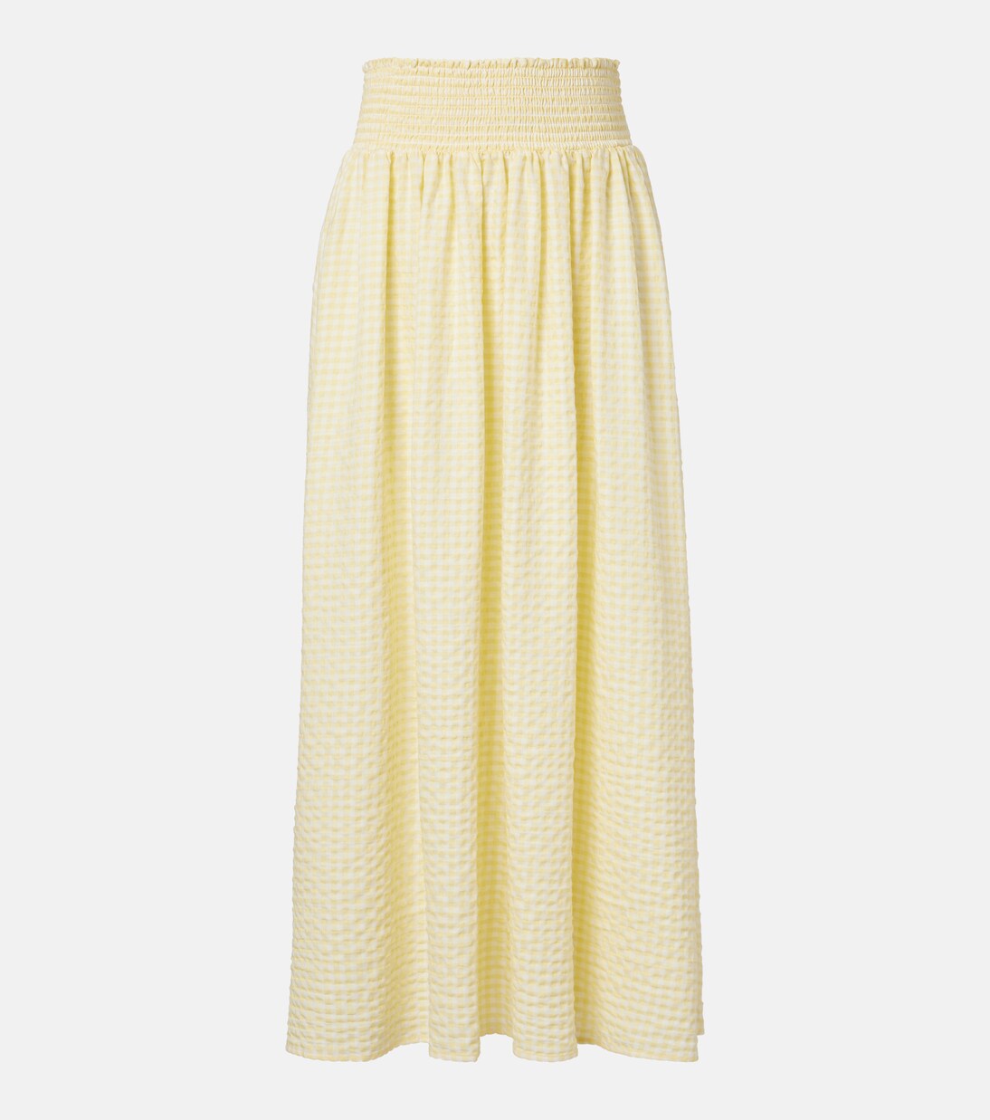 Millie gingham cotton maxi skirt | Montce