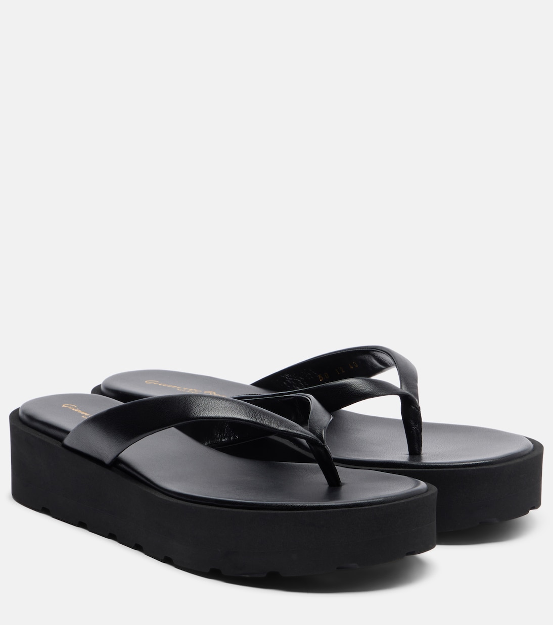 Leather platform thong sandals | Gianvito Rossi