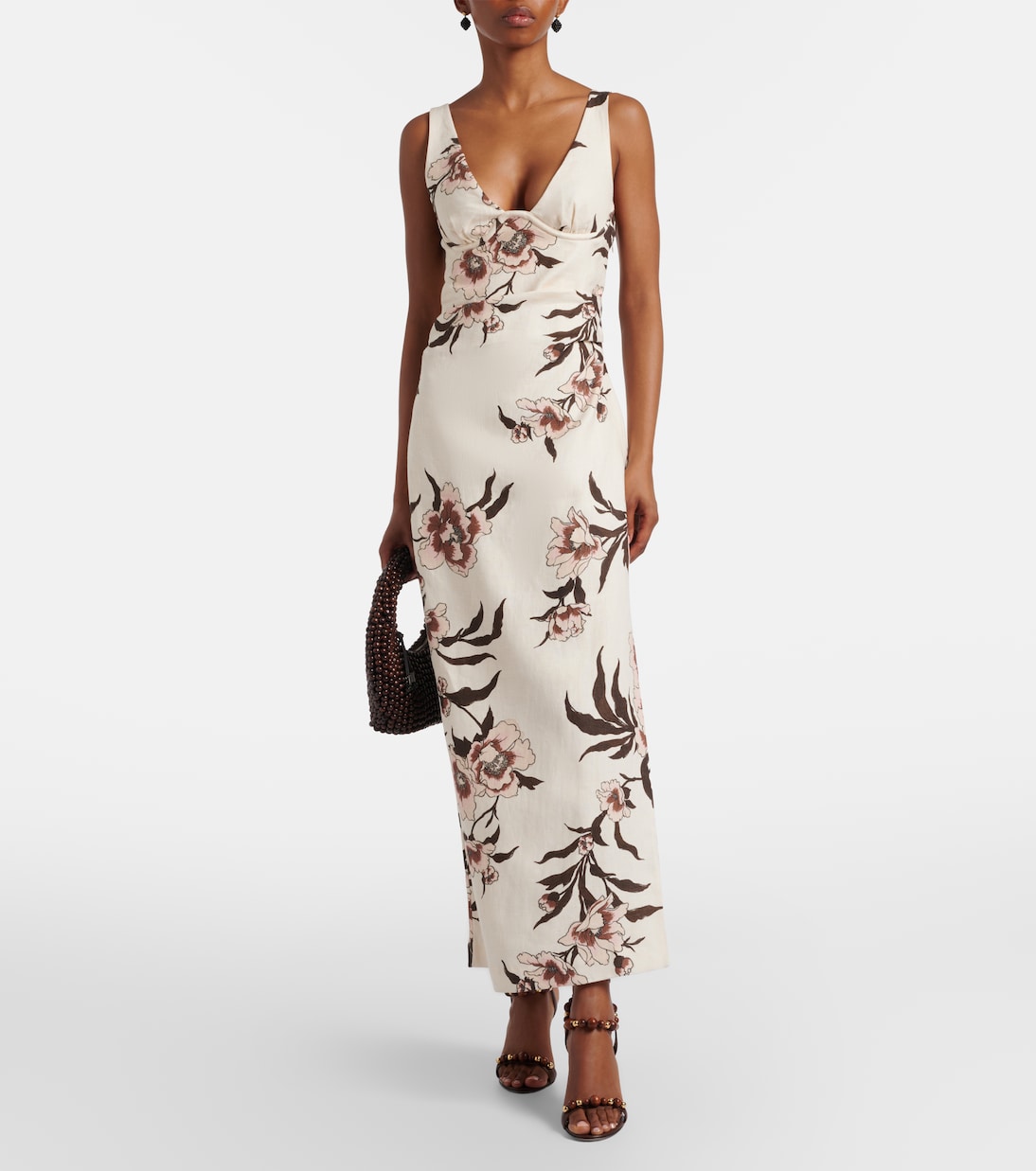 Floral linen maxi dress | SIR
