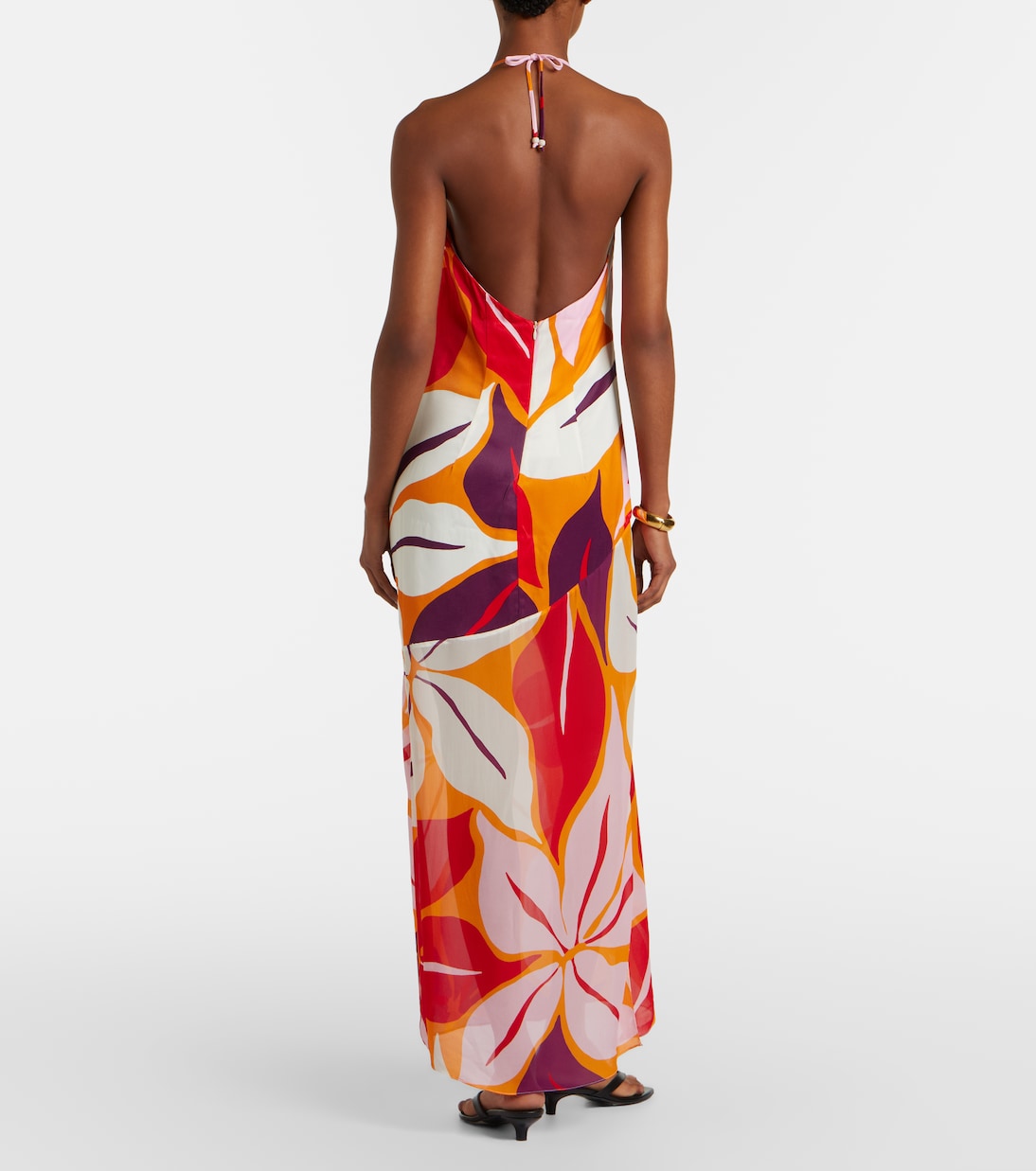 Accasia floral halterneck maxi dress | Cala de la Cruz