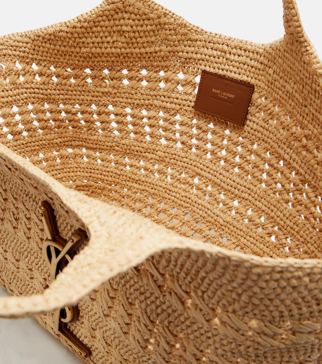 Tote Bag Icare Medium aus Raffiabast | Saint Laurent