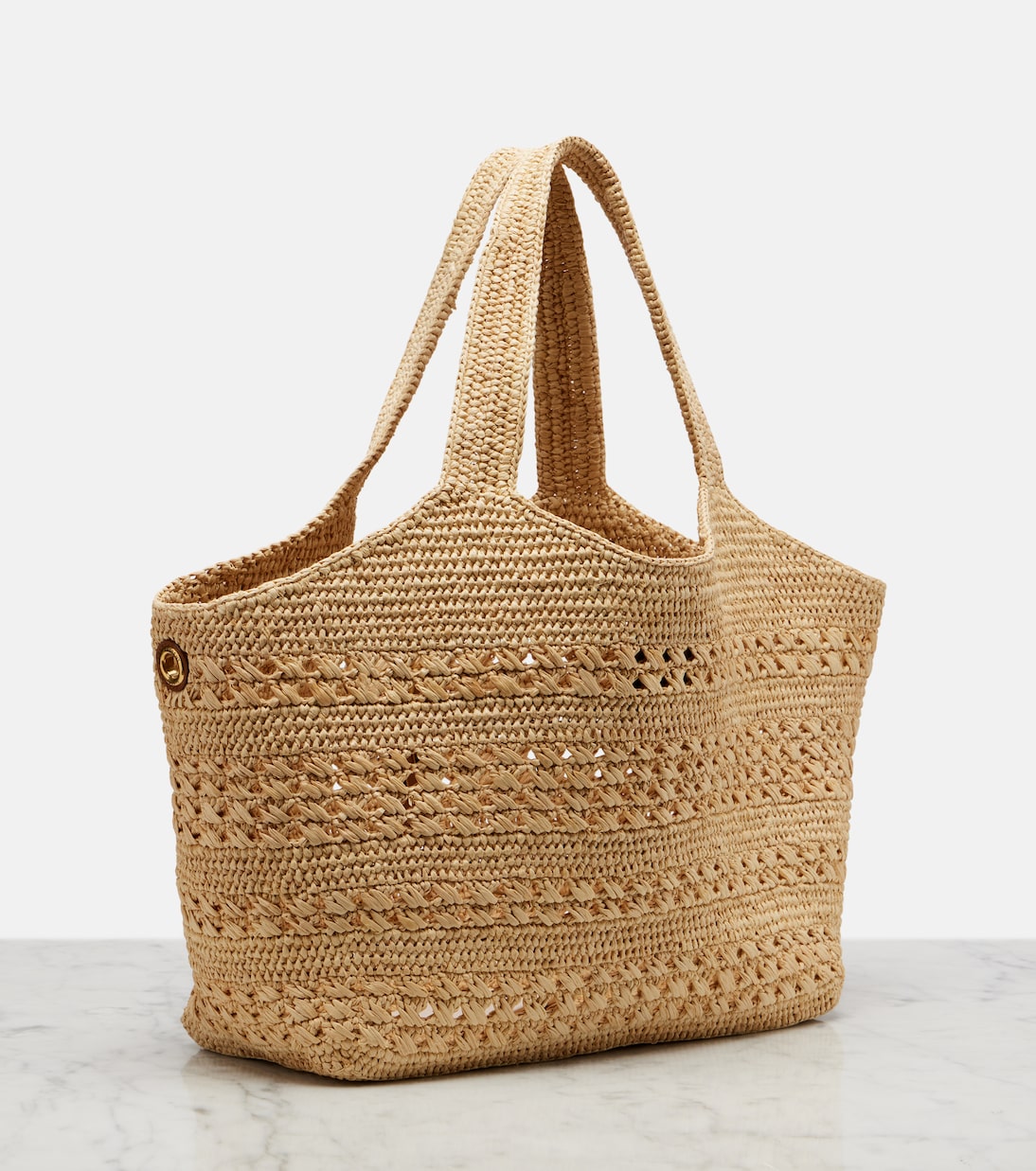 Tote Bag Icare Medium aus Raffiabast | Saint Laurent