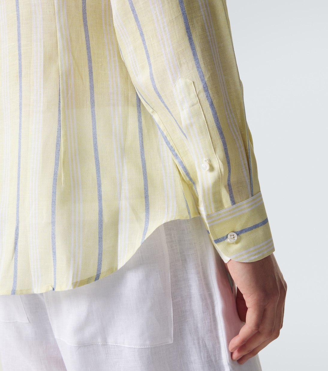 Camisa de lino a rayas | Fedeli