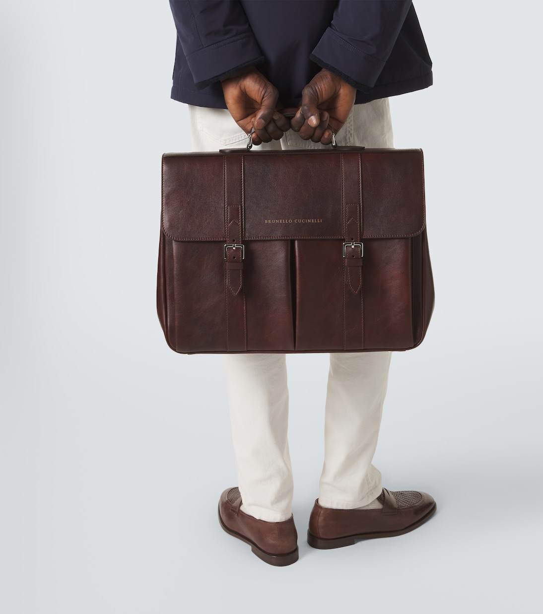 Leather briefcase | Brunello Cucinelli