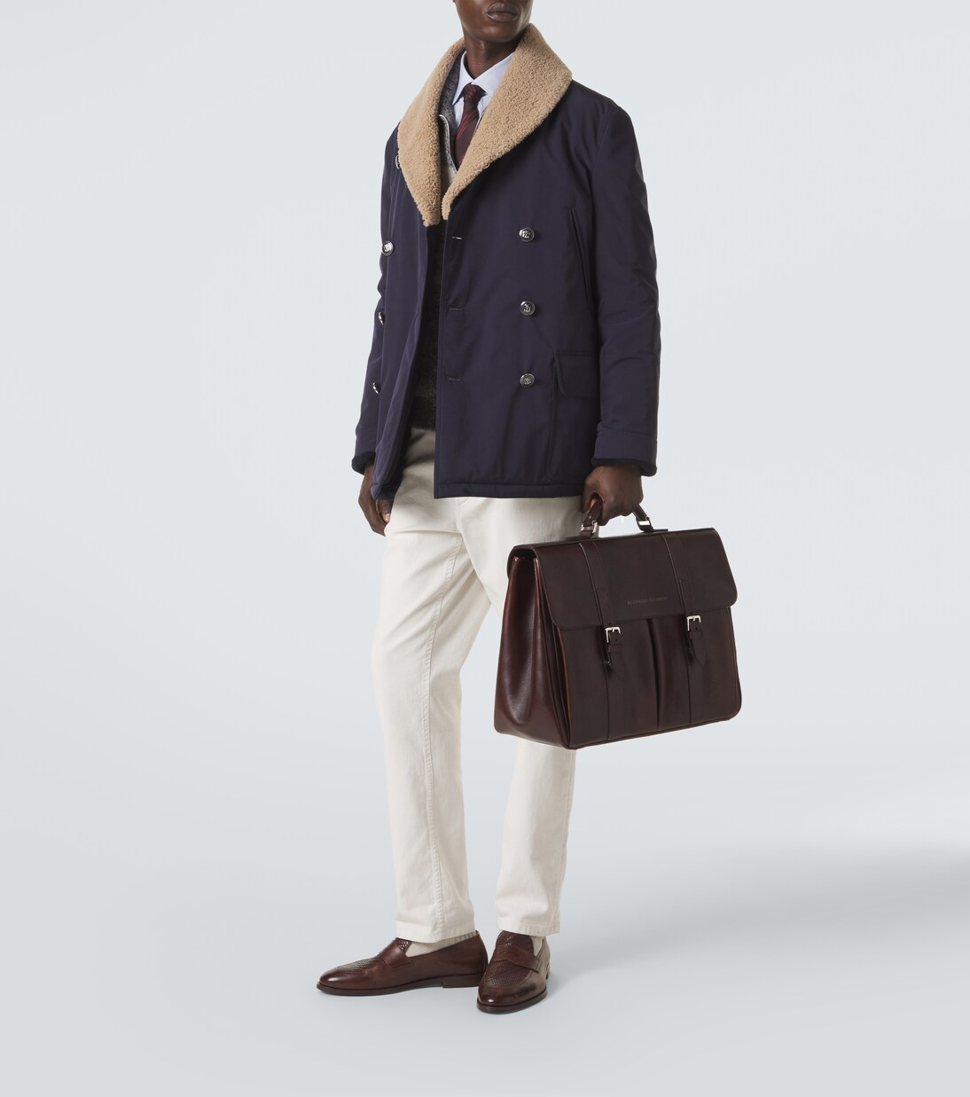 Leather briefcase | Brunello Cucinelli