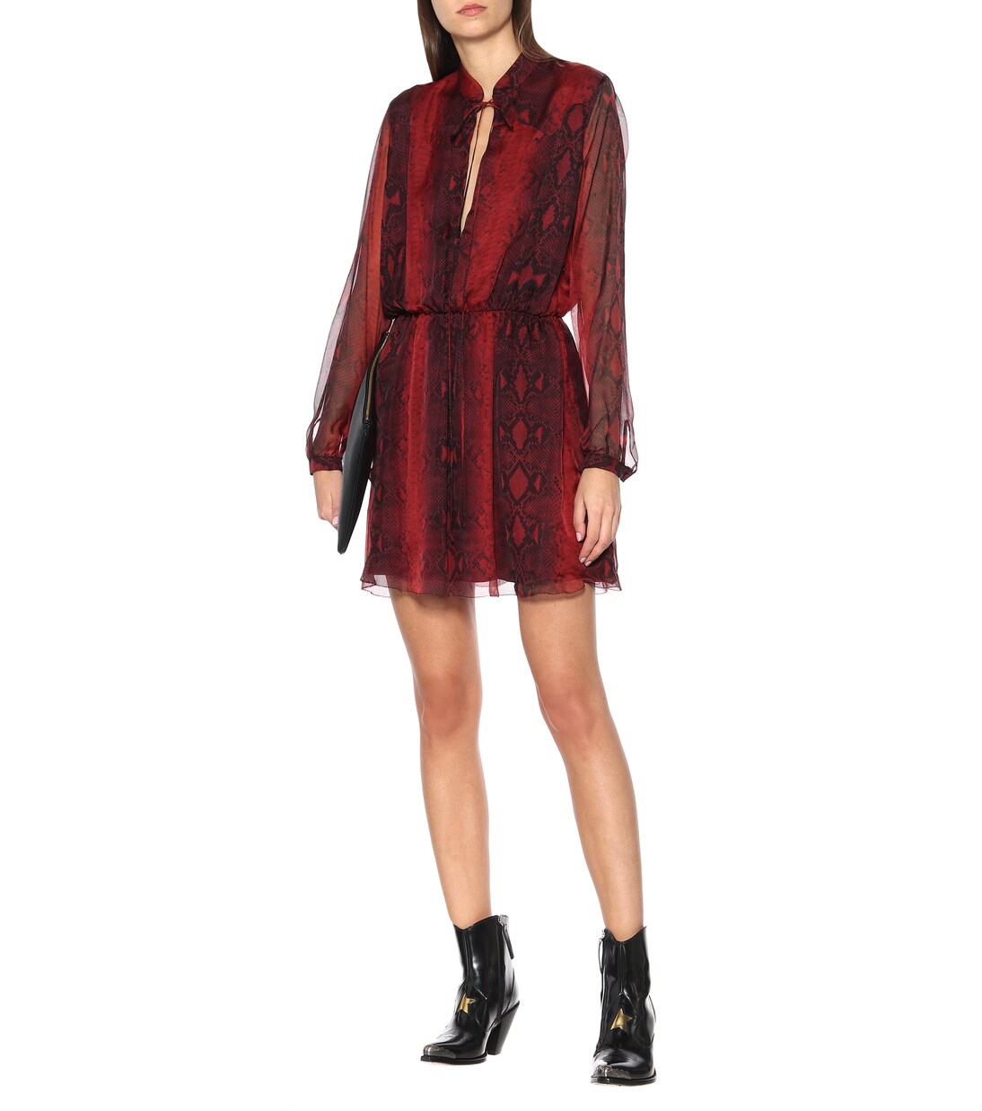 Robe imprimée en soie | Amiri