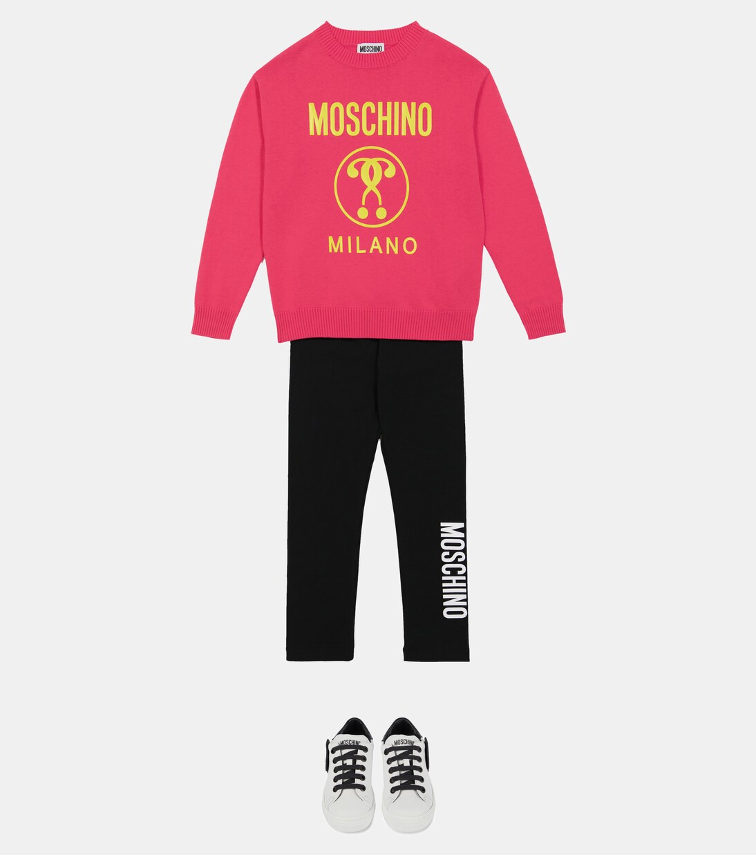 Bébé - Pull en coton et laine à logo | Moschino Kids