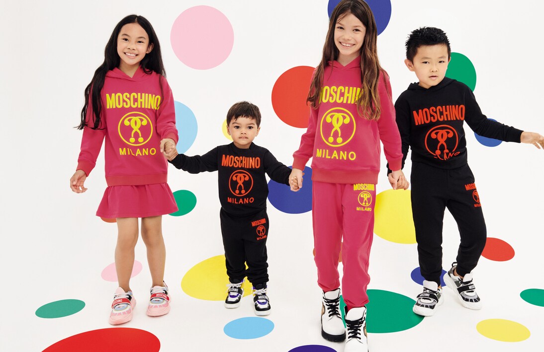 Bébé - Pull en coton et laine à logo | Moschino Kids