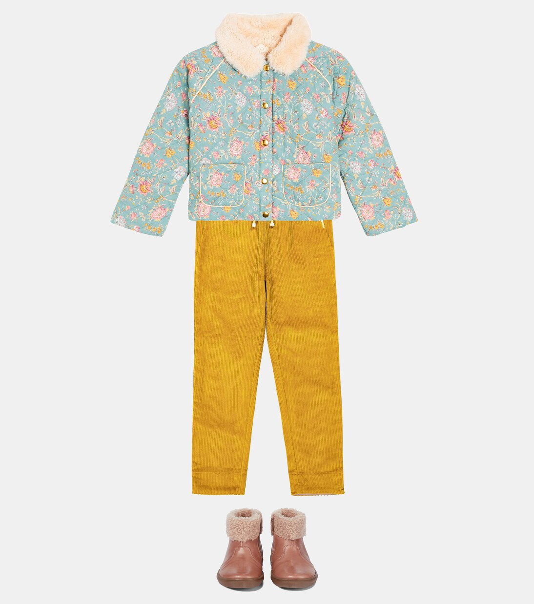 Rainbow shearling-lined leather boots | Petit Nord