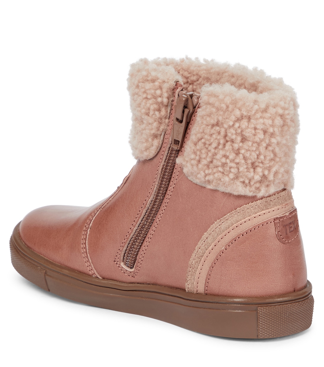 Rainbow shearling-lined leather boots | Petit Nord