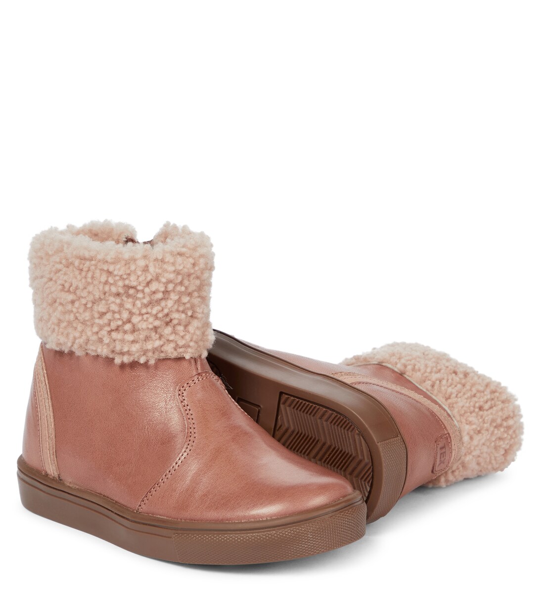 Rainbow shearling-lined leather boots | Petit Nord