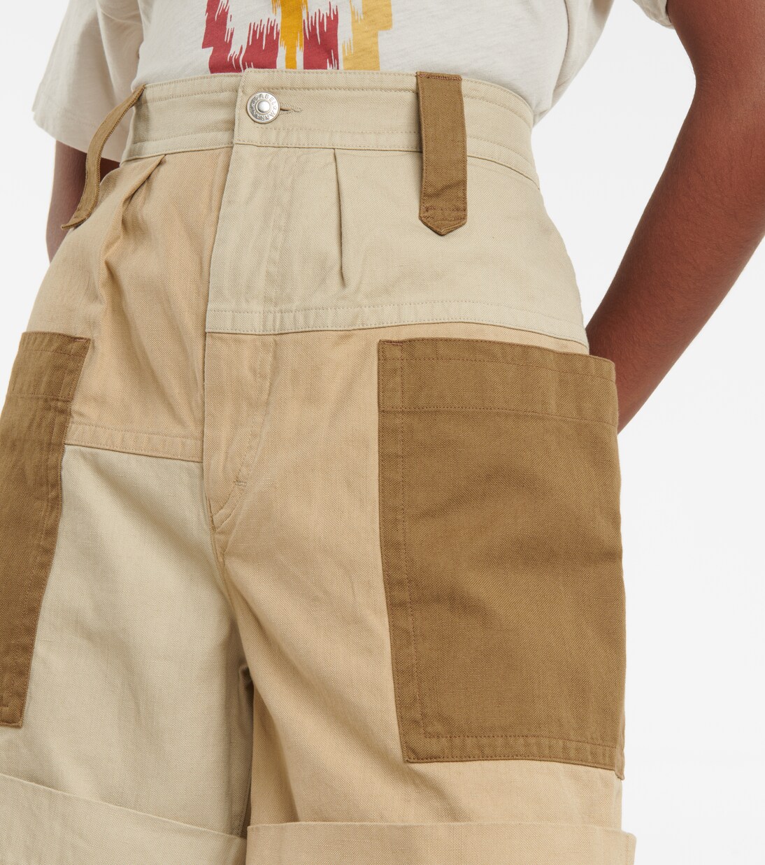 Kalerna 코튼 리넨 컬러 블로킹 쇼츠 | Marant Etoile