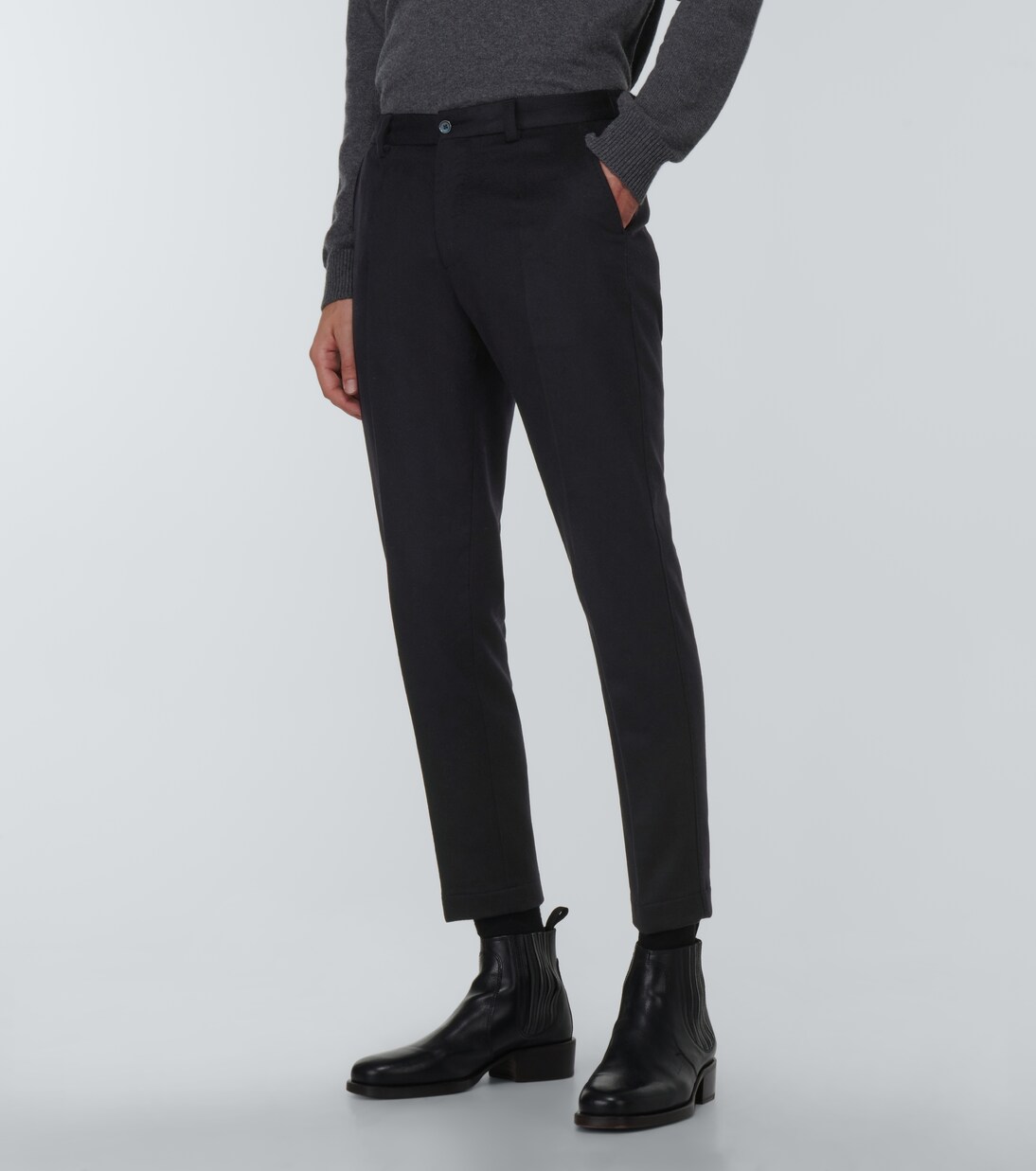 Pantalon slim en cachemire | Dolce&Gabbana