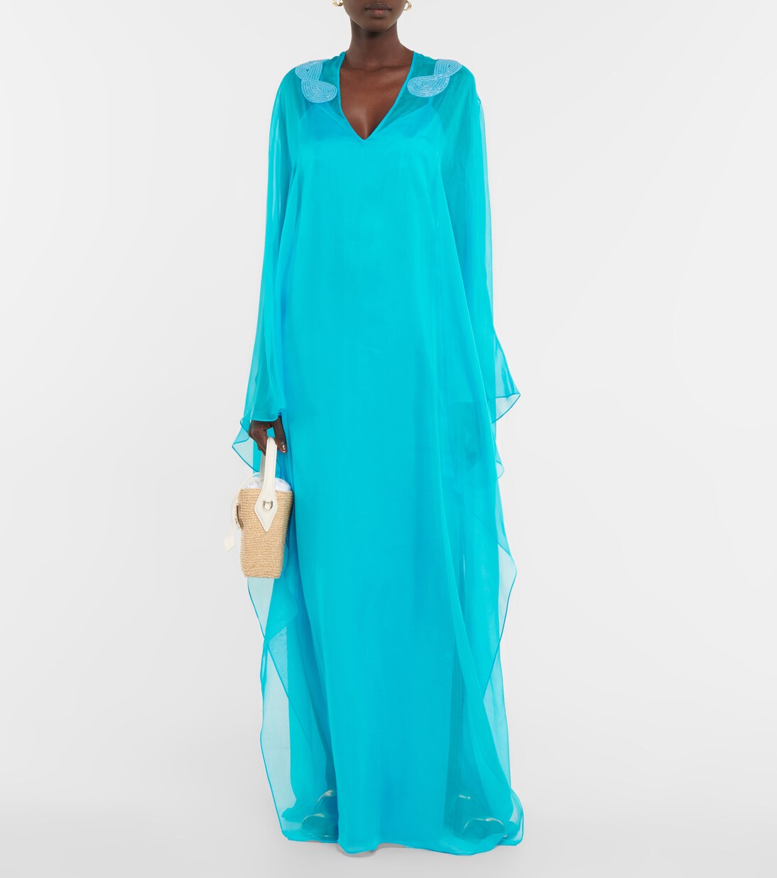 Kaftan aus Seidenchiffon | Safiyaa