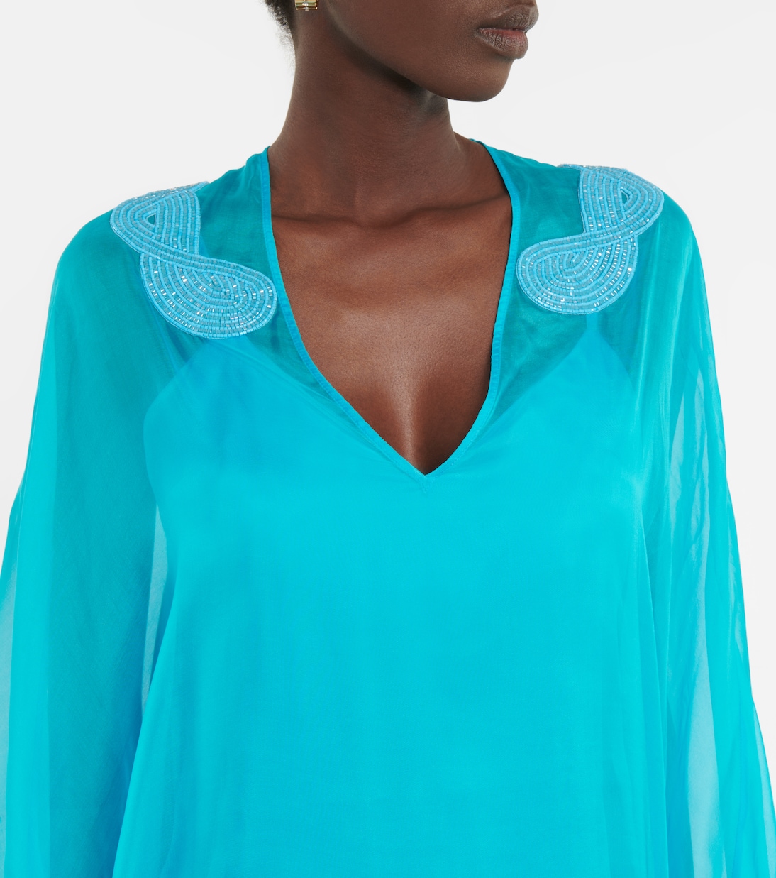 Kaftan aus Seidenchiffon | Safiyaa