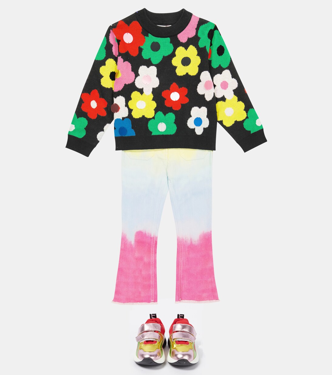 Embellished cotton and wool sweater | Stella McCartney Kids