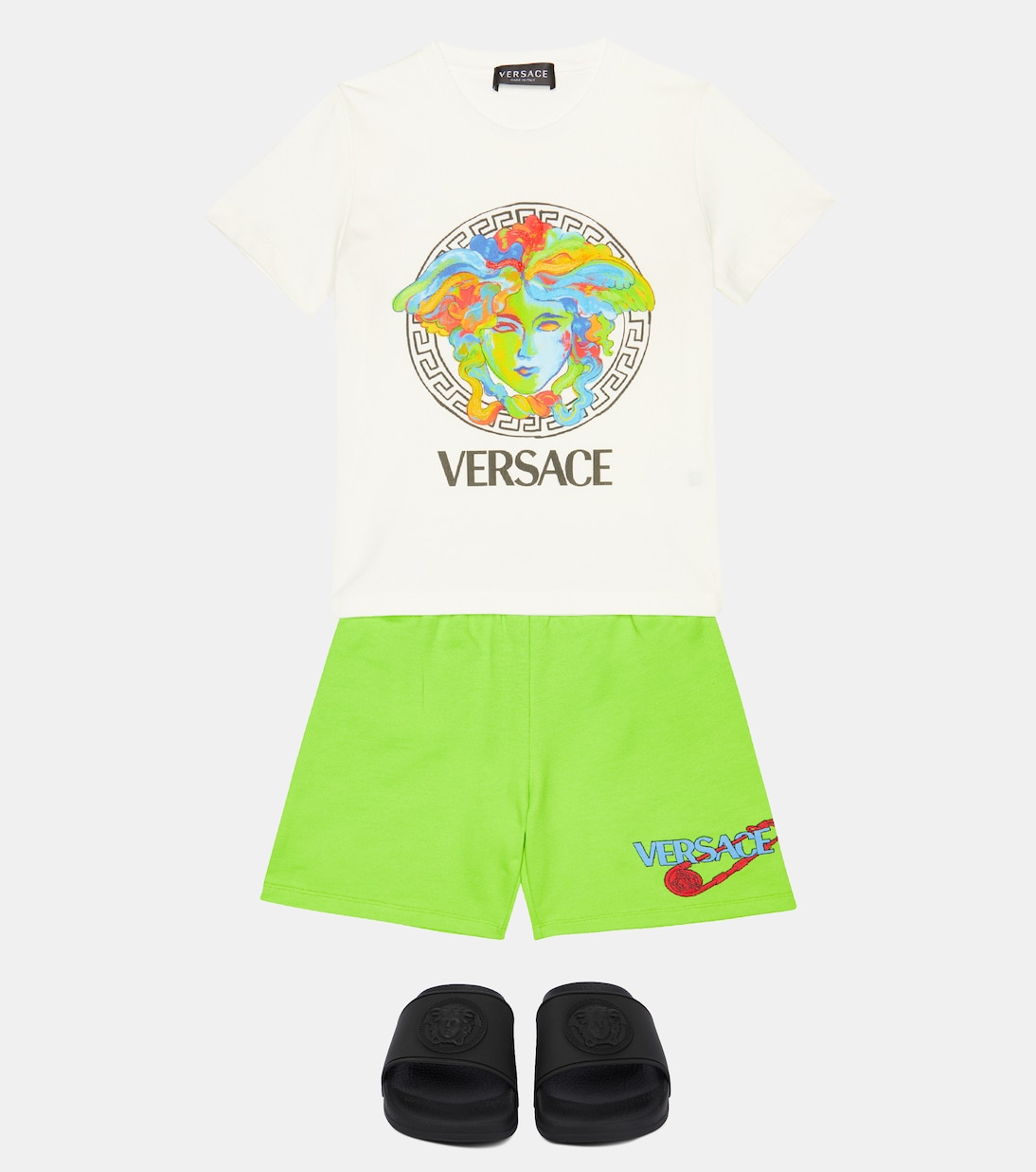Shorts aus Baumwoll-Jersey | Versace Kids