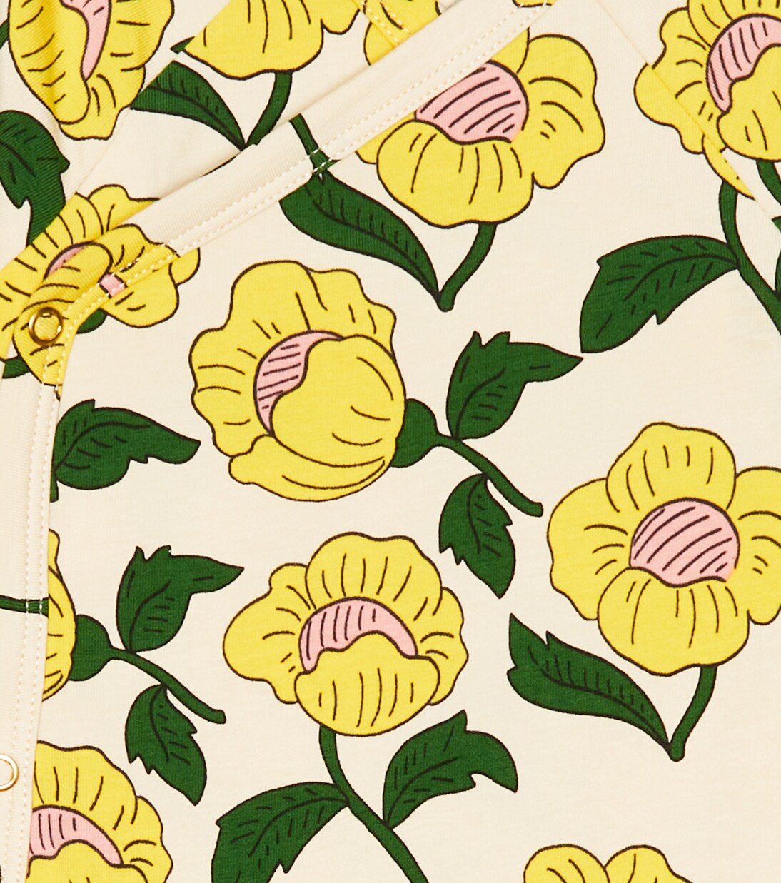 Baby Flowers wrap cotton bodysuit | Mini Rodini