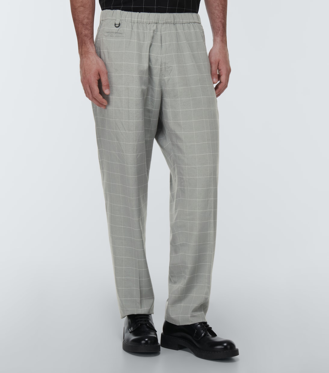 Checked silk-blend pants | Undercover