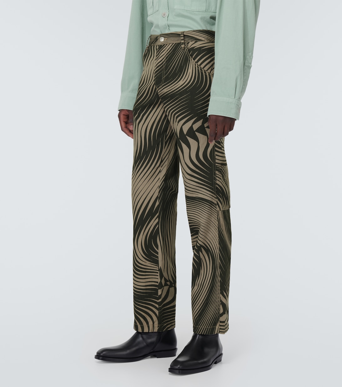 Weite Hose aus Baumwolle und Leinen | Dries Van Noten