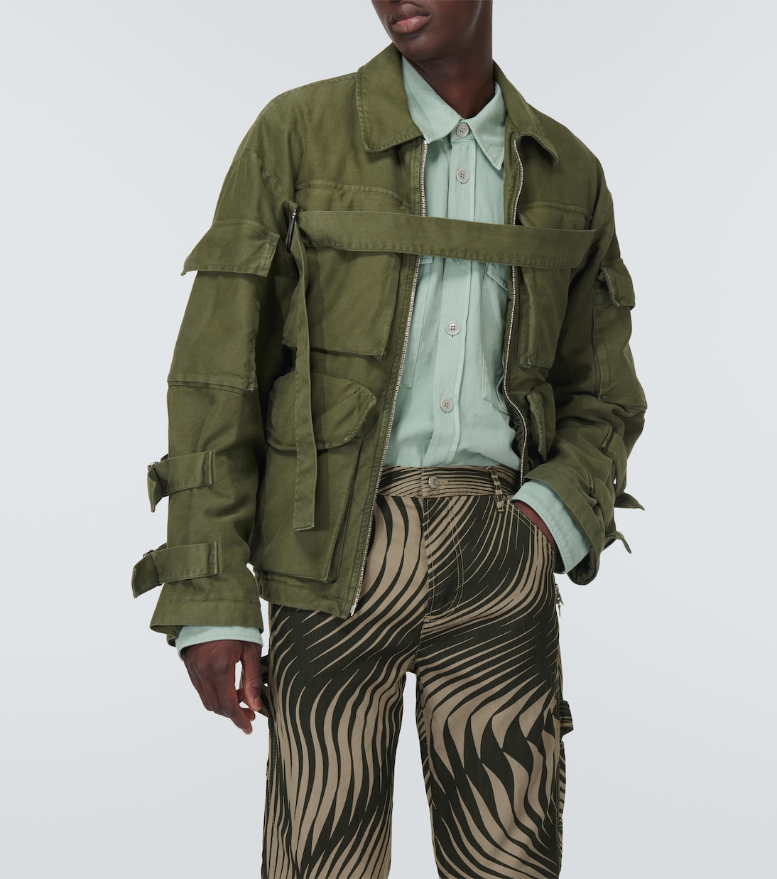 Weite Hose aus Baumwolle und Leinen | Dries Van Noten