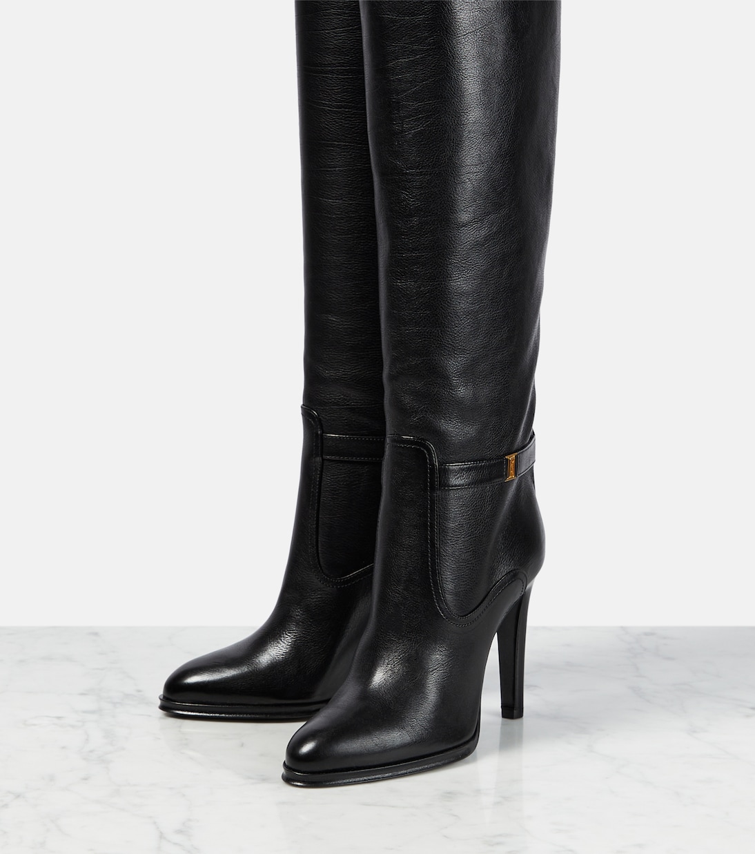 Diane 105 leather knee-high boots | Saint Laurent