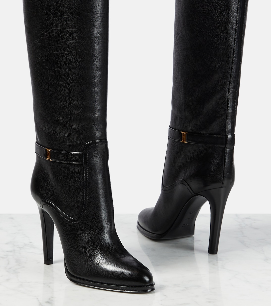 Diane 105 leather knee-high boots | Saint Laurent