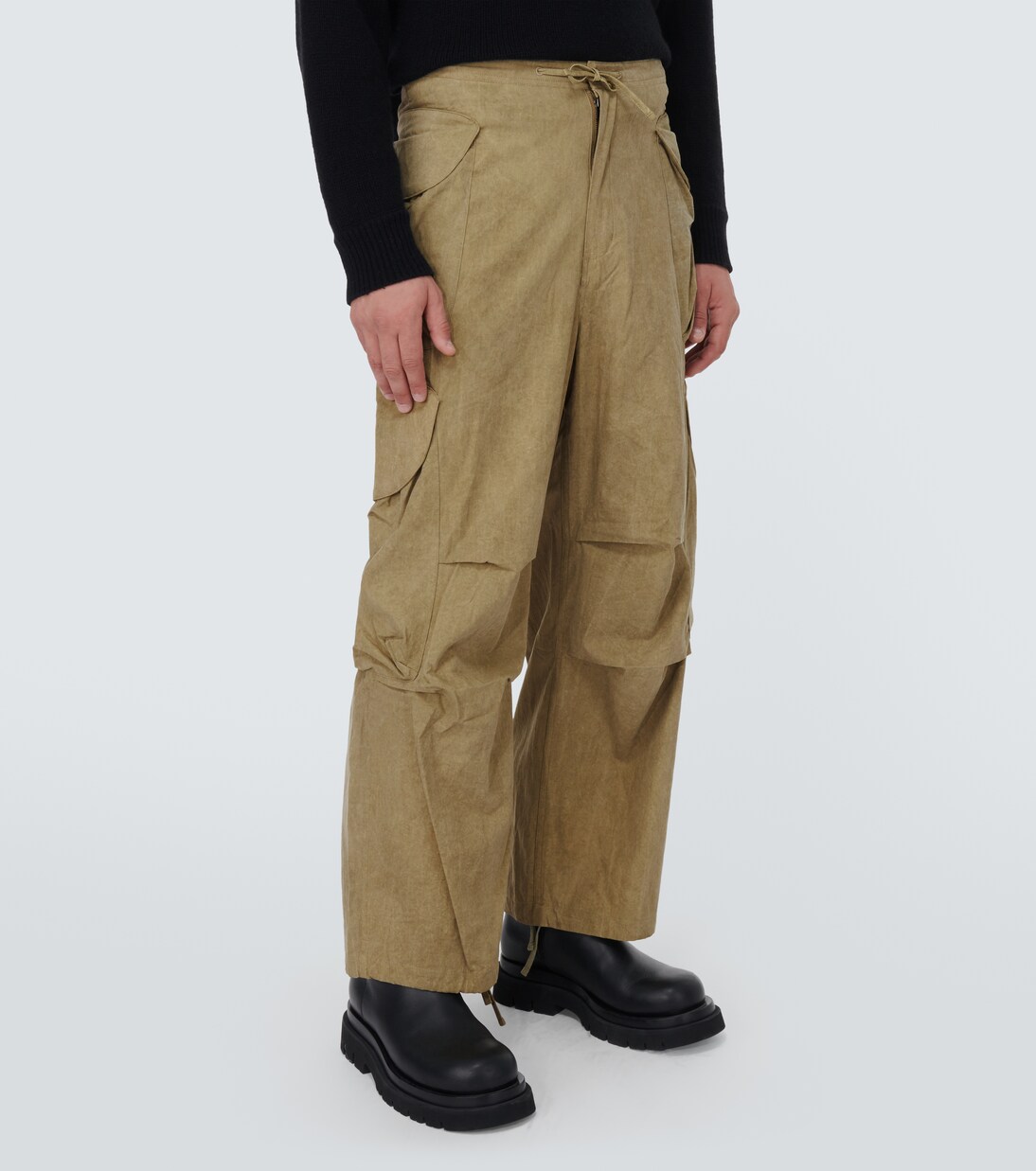 Pantalones cargo de algodón desteñido | Entire Studios