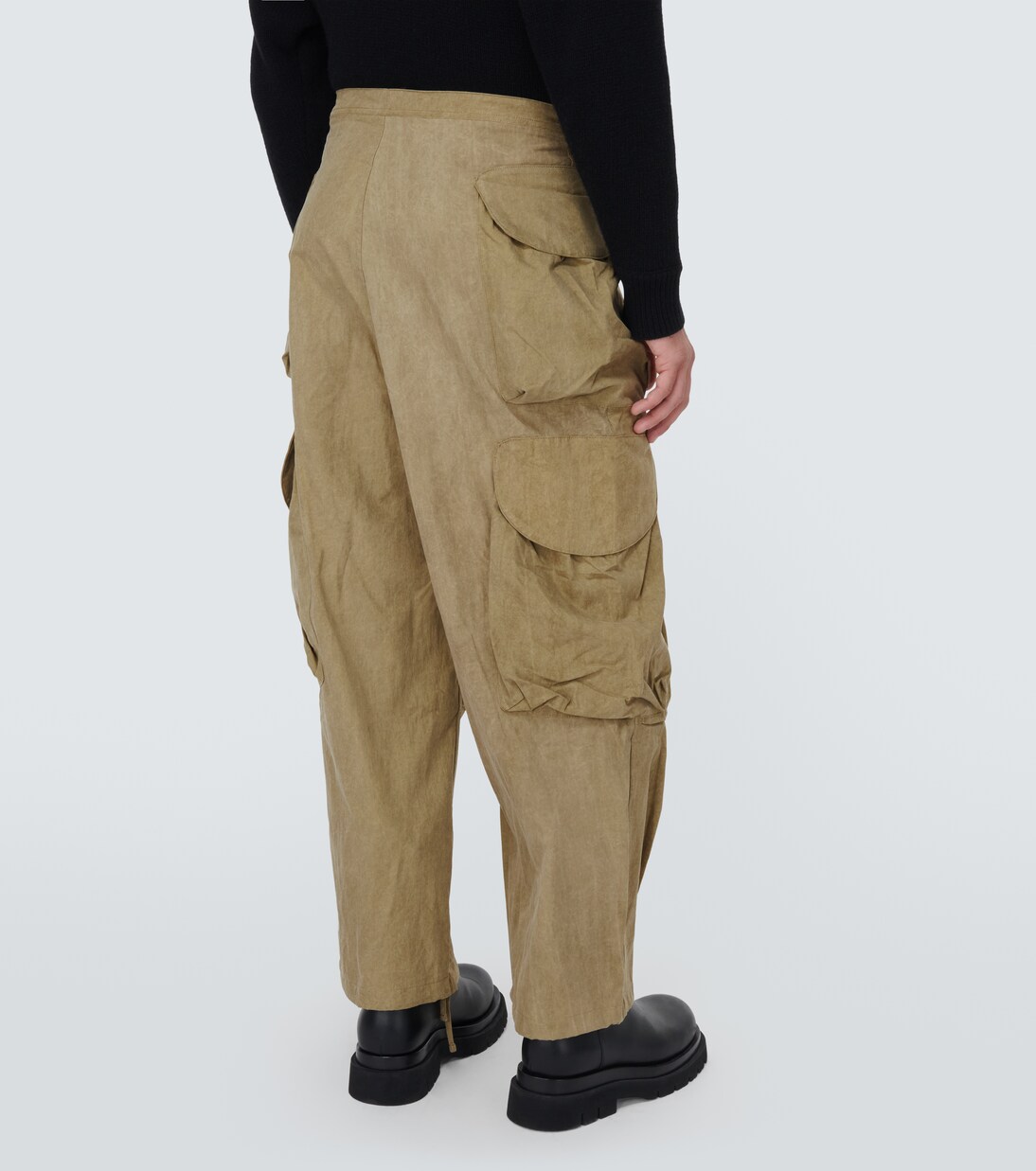 Pantalones cargo de algodón desteñido | Entire Studios